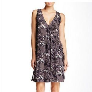 Gray Womens Size M V-Neck Wrap Dress